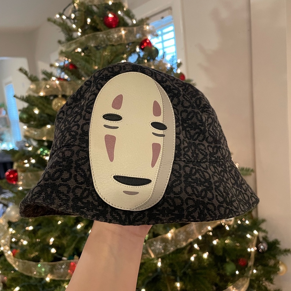 Loewe No Face Canvas and Leather Hat